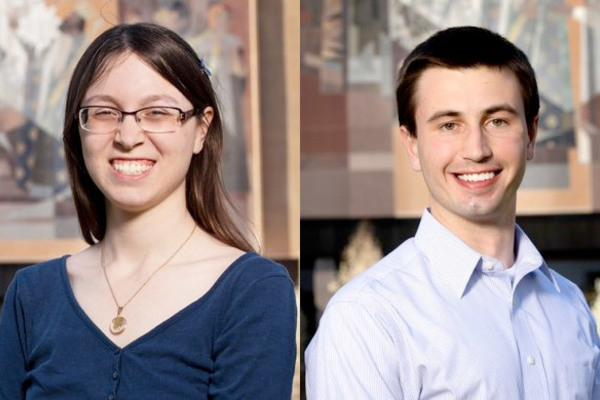 Laura Neis and Tim Seida, Undergraduate Library Research Award Winners