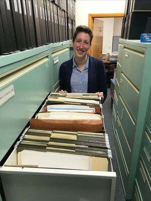 Grace Doerfler Studying Archives In Boston