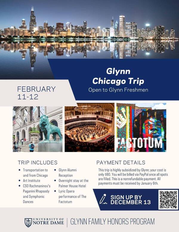 Spring 2023 Chicago Full Trip Poster