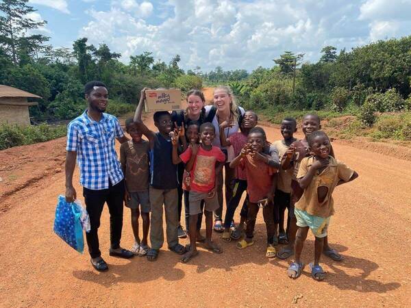 Madeline Reynders With Ghana Children