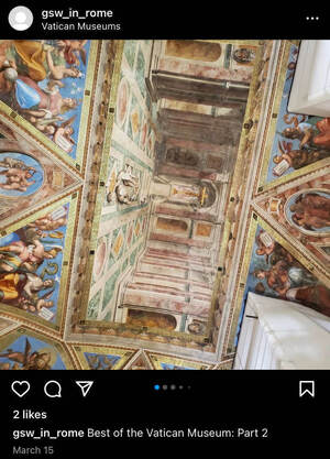 Grace Waddell Vatican Museum Instagram Post